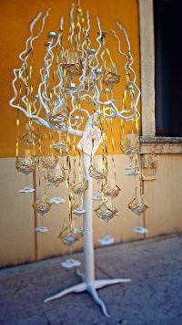 potacalici ecopelle dorato oro evento lusso arte